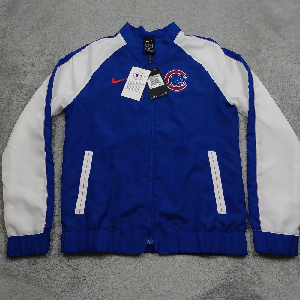 Chicago Cubs Jacket Womens XS Blue Baseball MLB Full Zip NWT